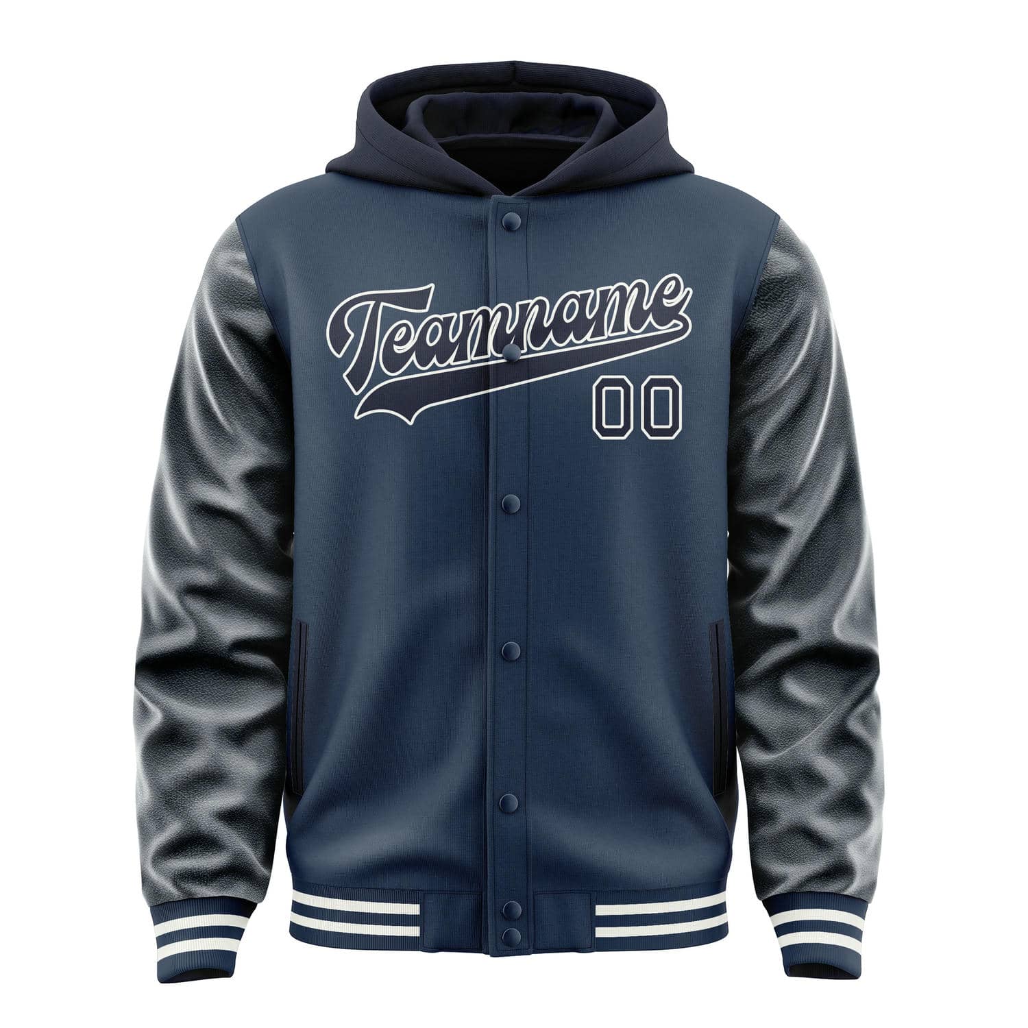 Maßgeschneidertes Marineblau Stahlblau Jacke