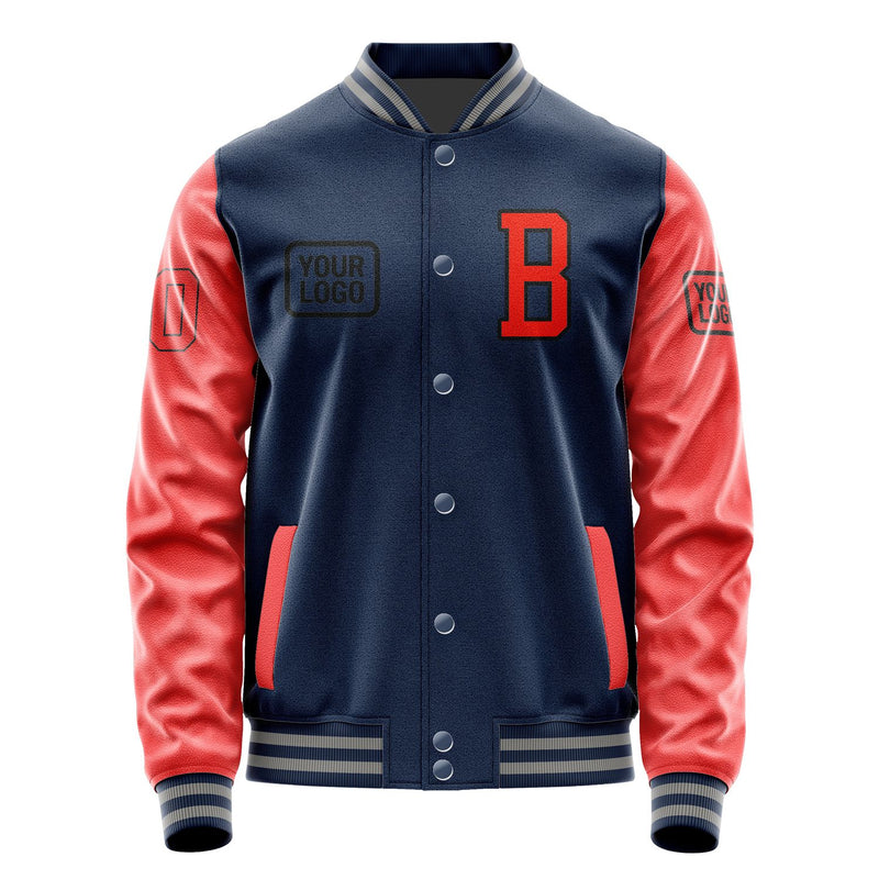 Maßgeschneidertes Marineblau Orangerot Jacke JA101012100417121217