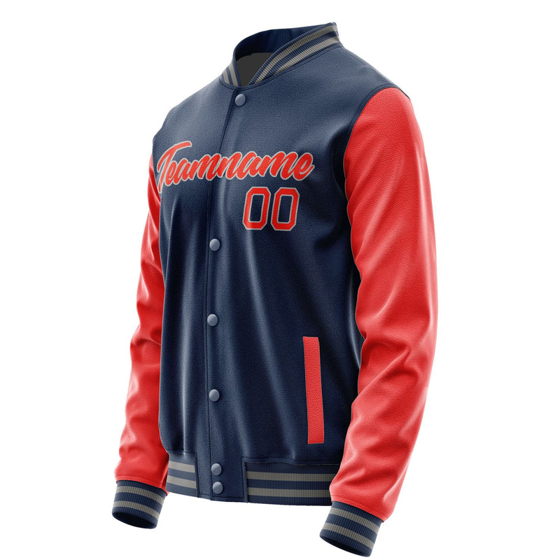 Maßgeschneidertes Marineblau Orangerot Jacke Ja1010121004B20412