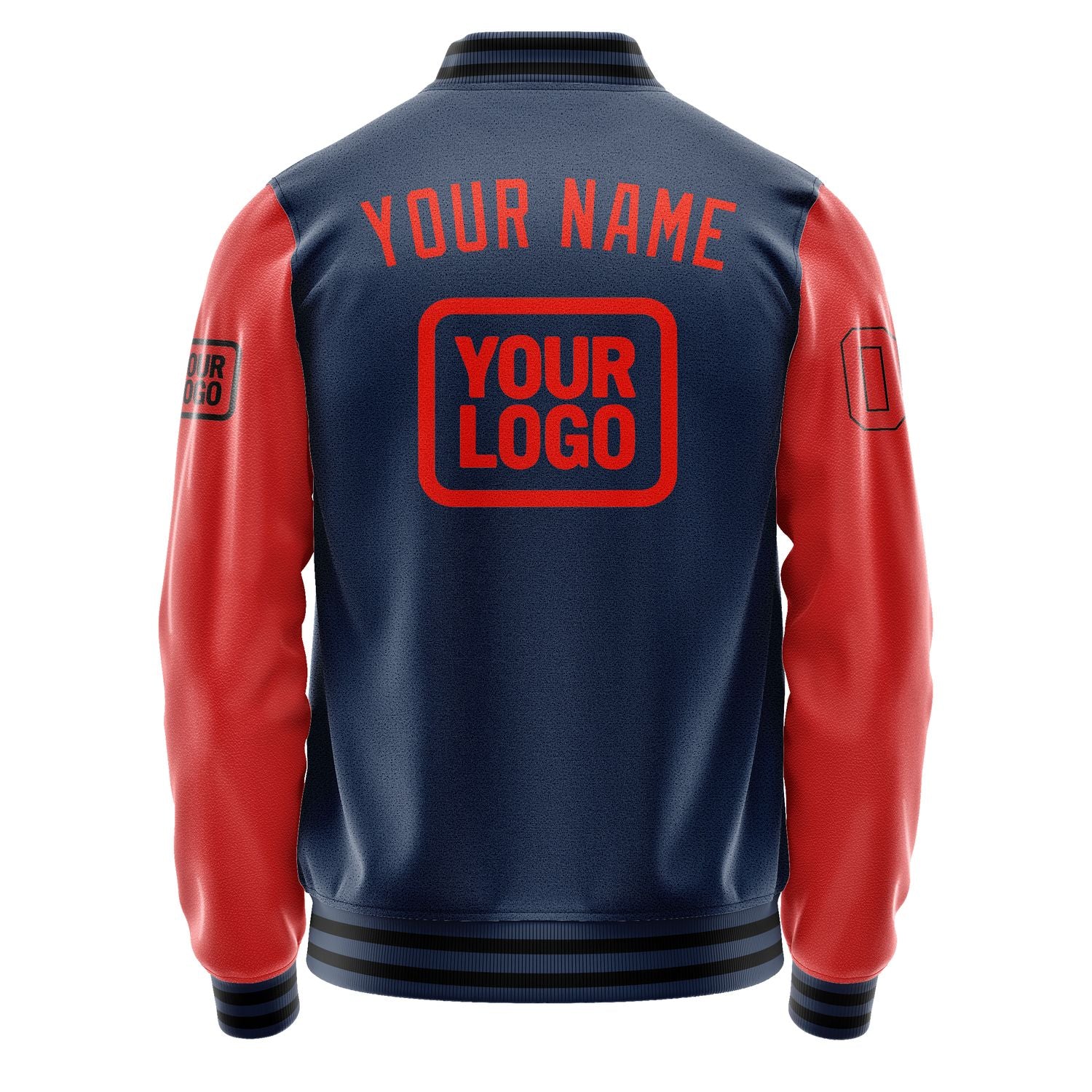 Maßgeschneidertes Marineblau Orangerot Jacke JA101012101717121217