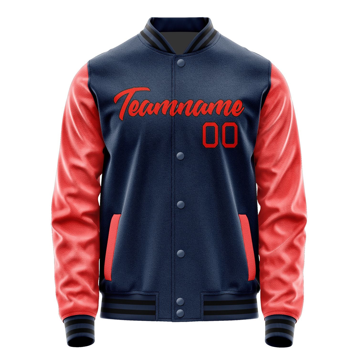 Maßgeschneidertes Marineblau Orangerot Jacke Ja1010121017B21712