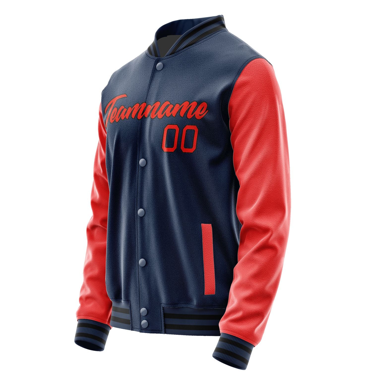 Maßgeschneidertes Marineblau Orangerot Jacke Ja1010121017B21712