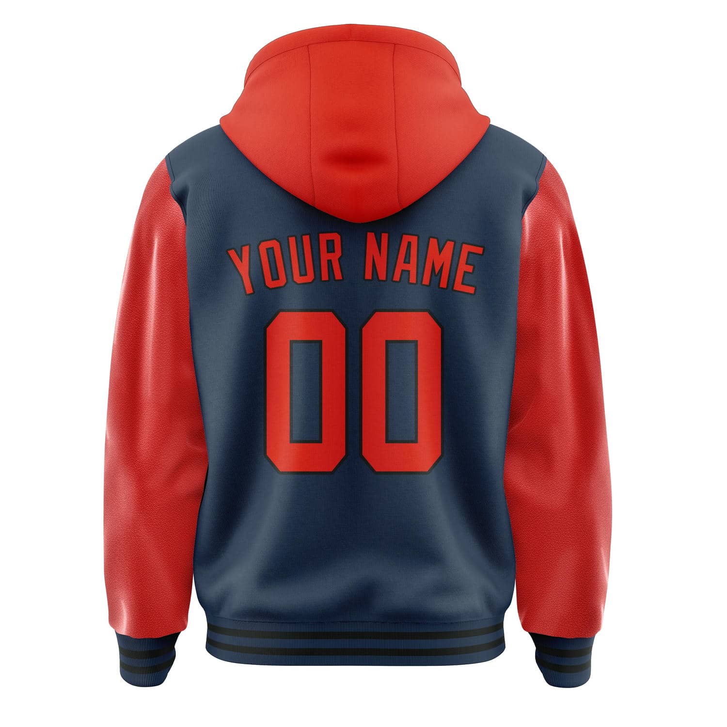 Maßgeschneidertes Marineblau Orangerot Jacke