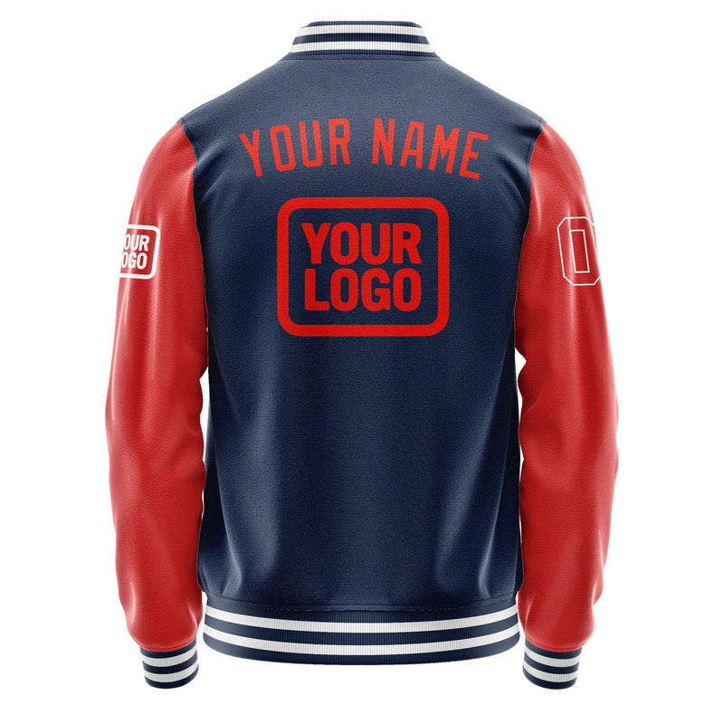 Maßgeschneidertes Marineblau Orangerot Jacke JA101012101818121218