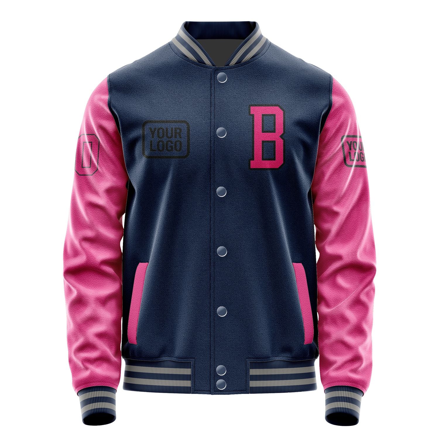 Maßgeschneidertes Marineblau Rosarot Jacke JA101013100417131317