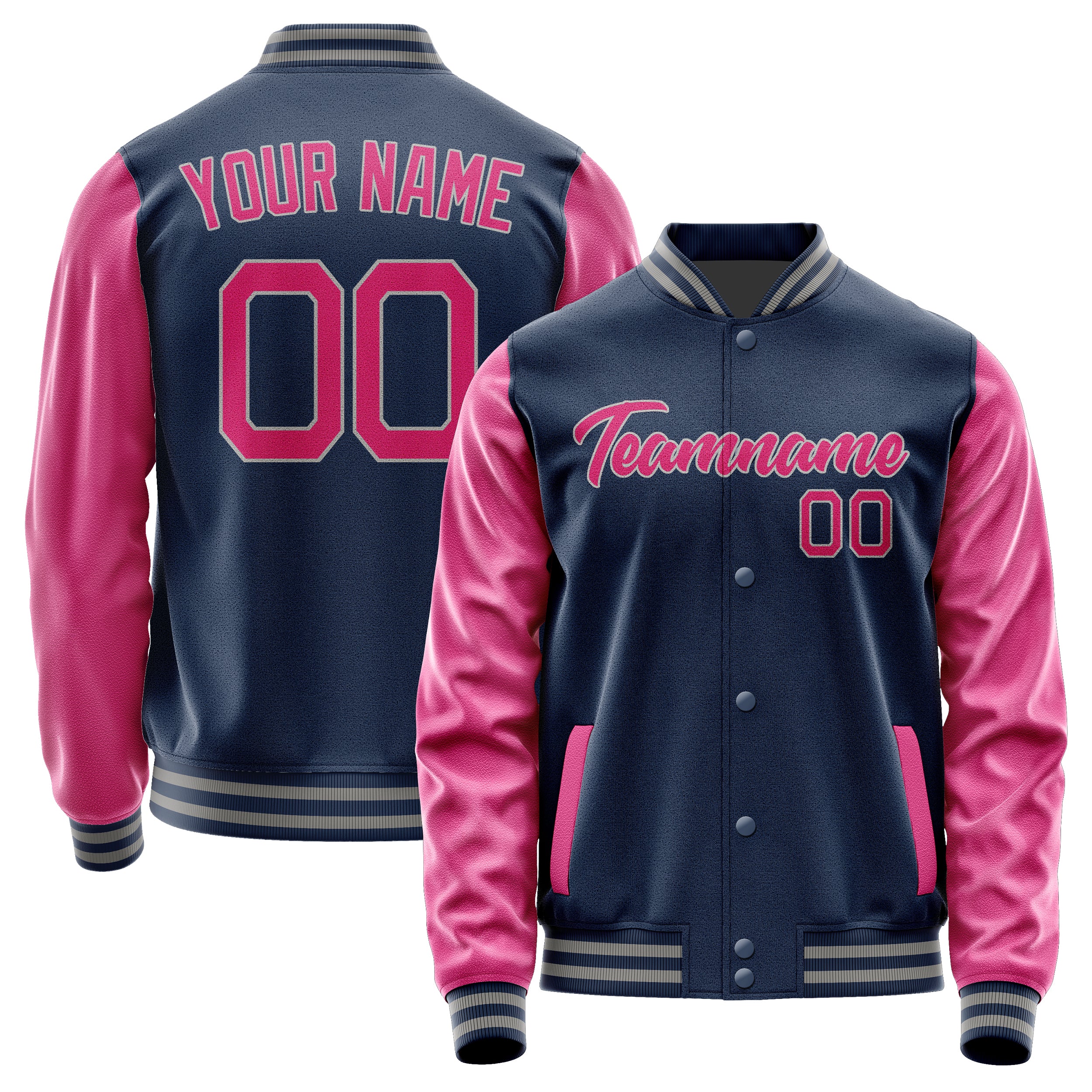 Maßgeschneidertes Marineblau Rosarot Jacke Ja1010131004B20413