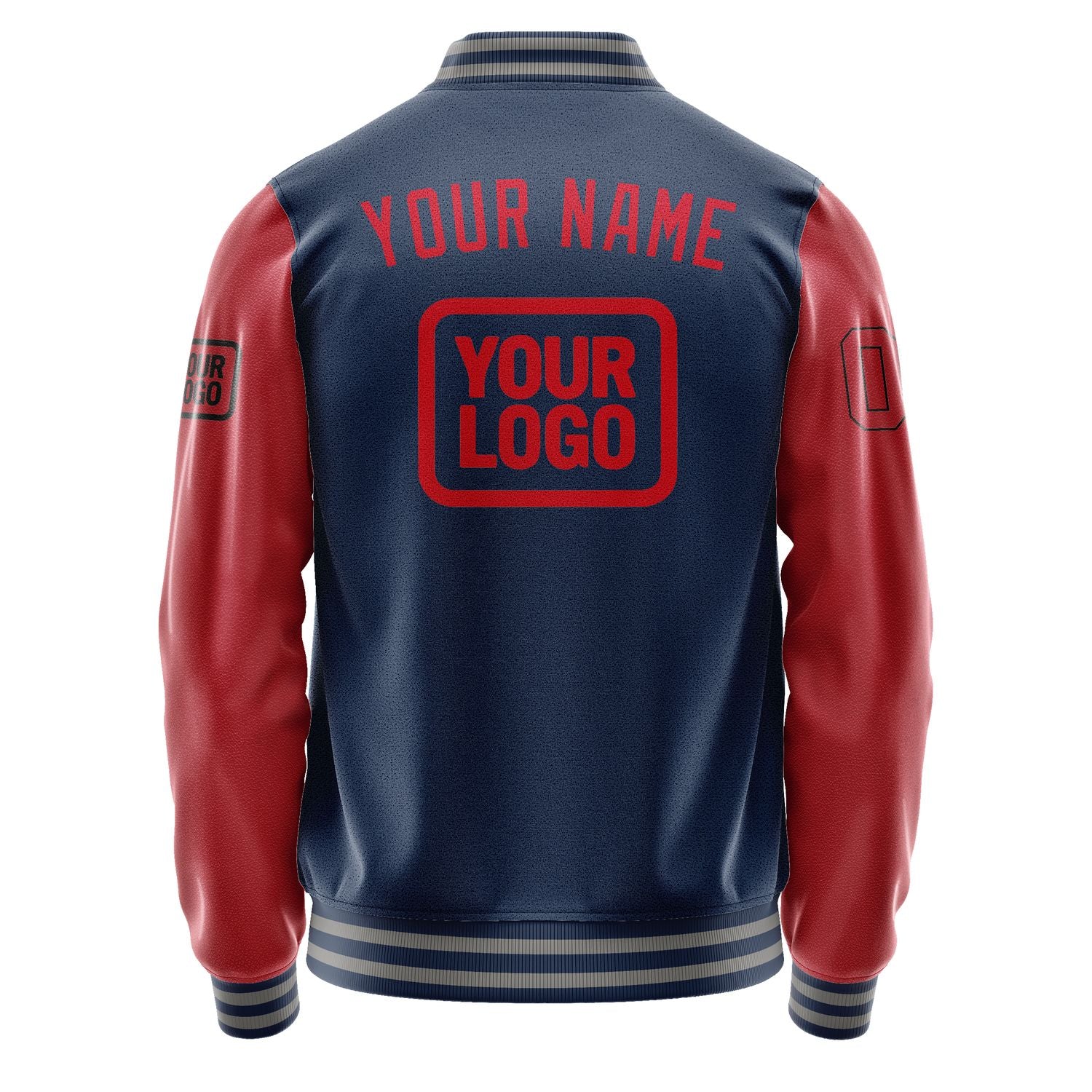 Maßgeschneidertes Marineblau Rot Jacke JA101014100417141417