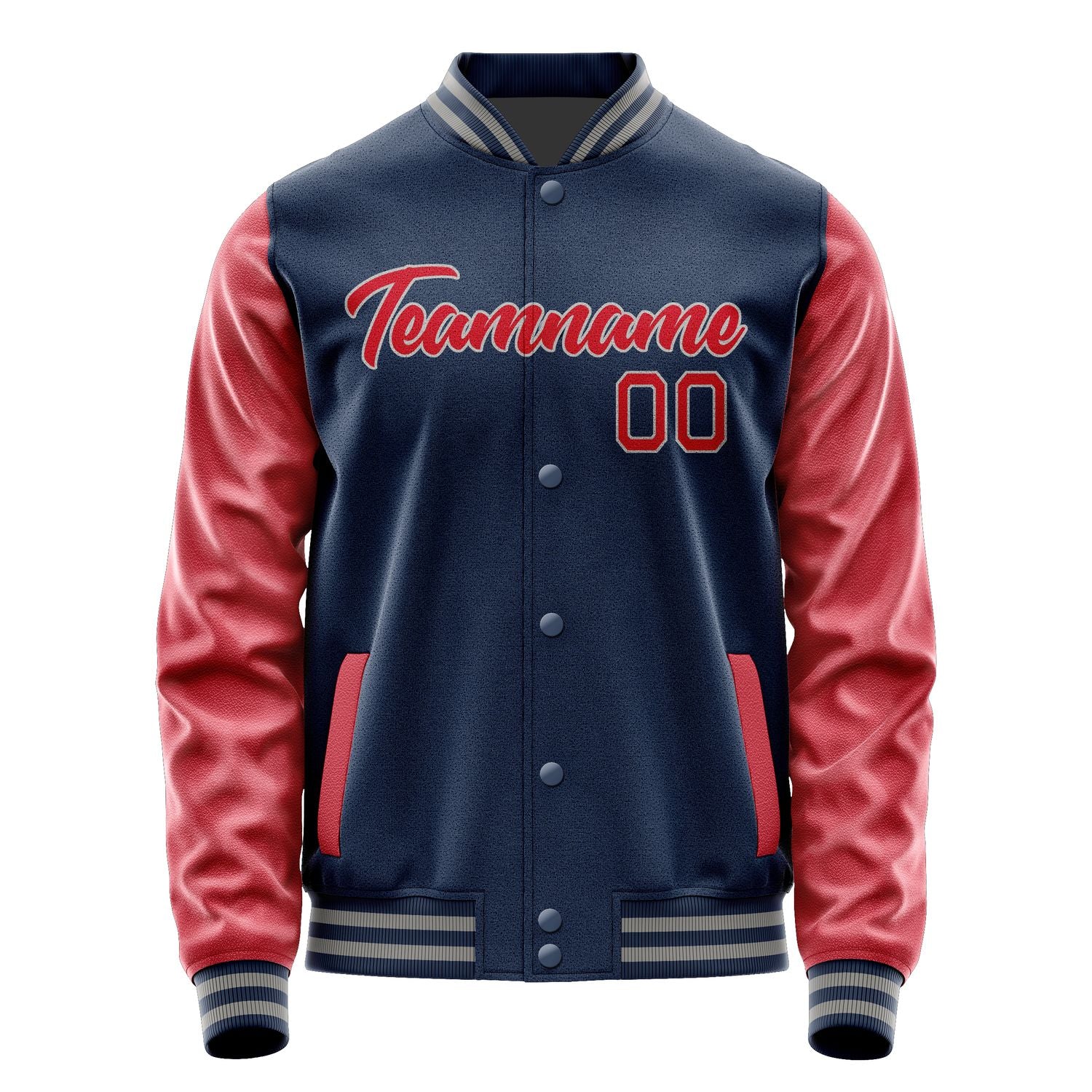 Maßgeschneidertes Marineblau Rot Jacke Ja1010141004B20414