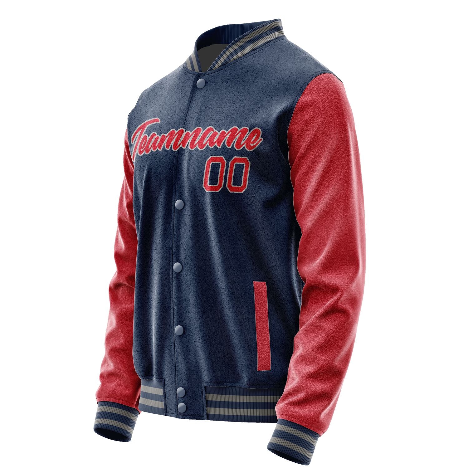 Maßgeschneidertes Marineblau Rot Jacke Ja1010141004B20414