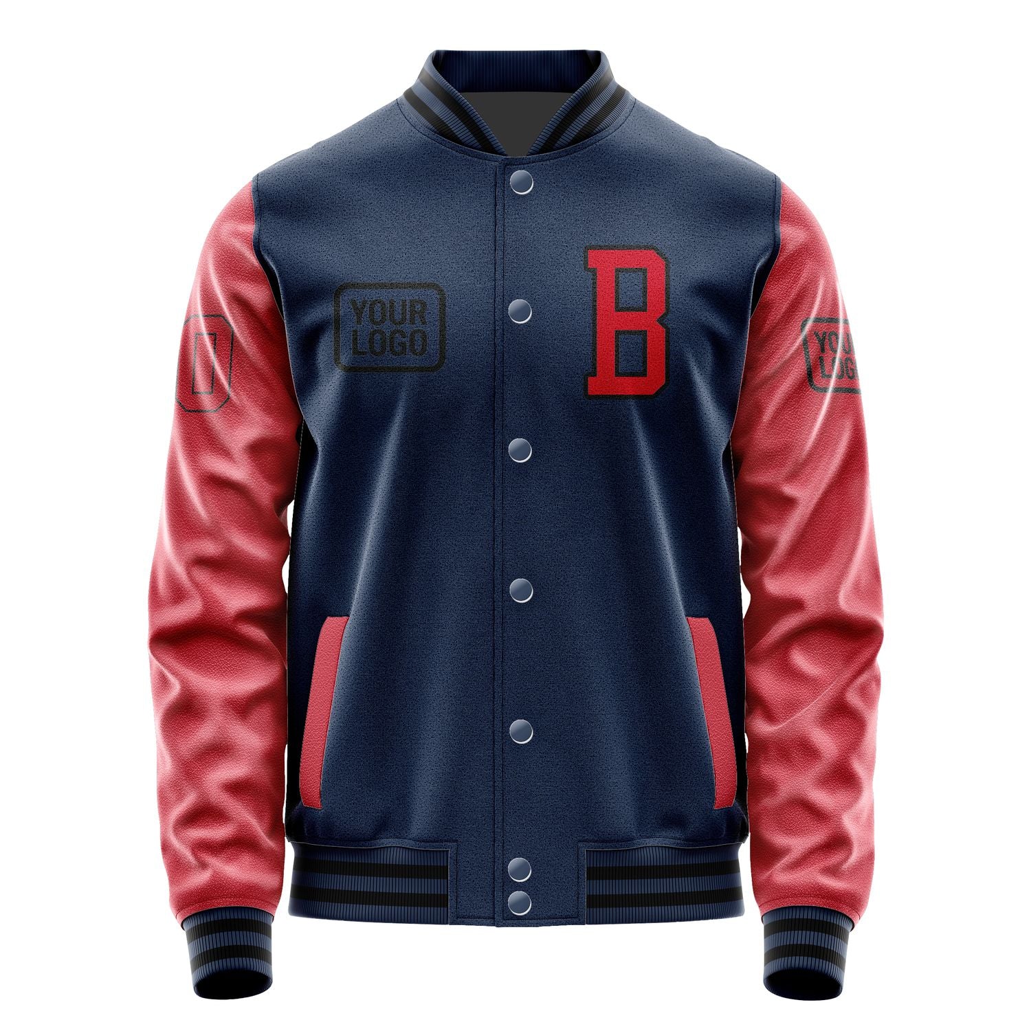 Maßgeschneidertes Marineblau Rot Jacke JA101014101717141417