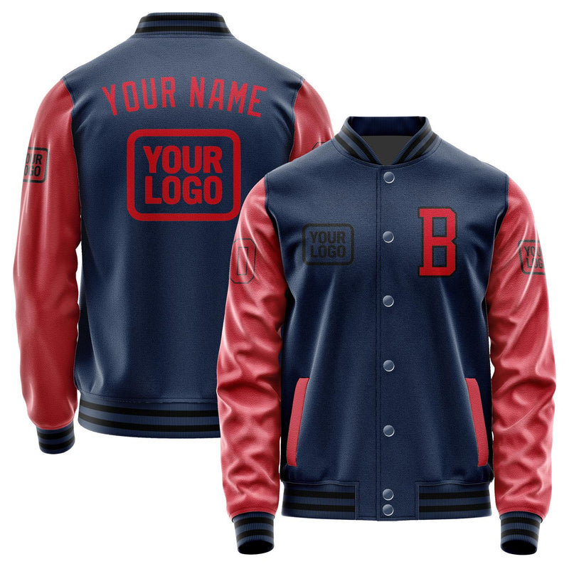 Maßgeschneidertes Marineblau Rot Jacke JA101014101717141417