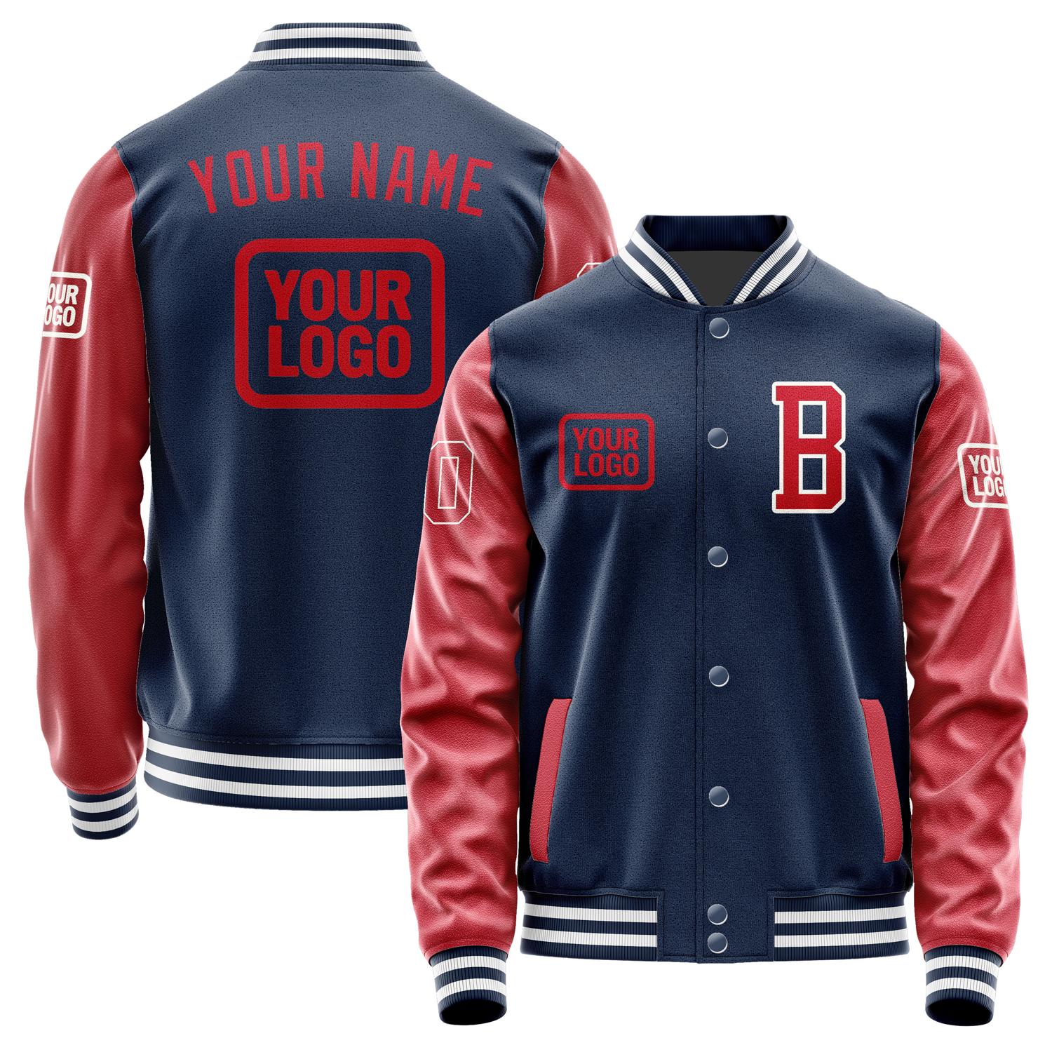 Maßgeschneidertes Marineblau Rot Jacke JA101014101818141418