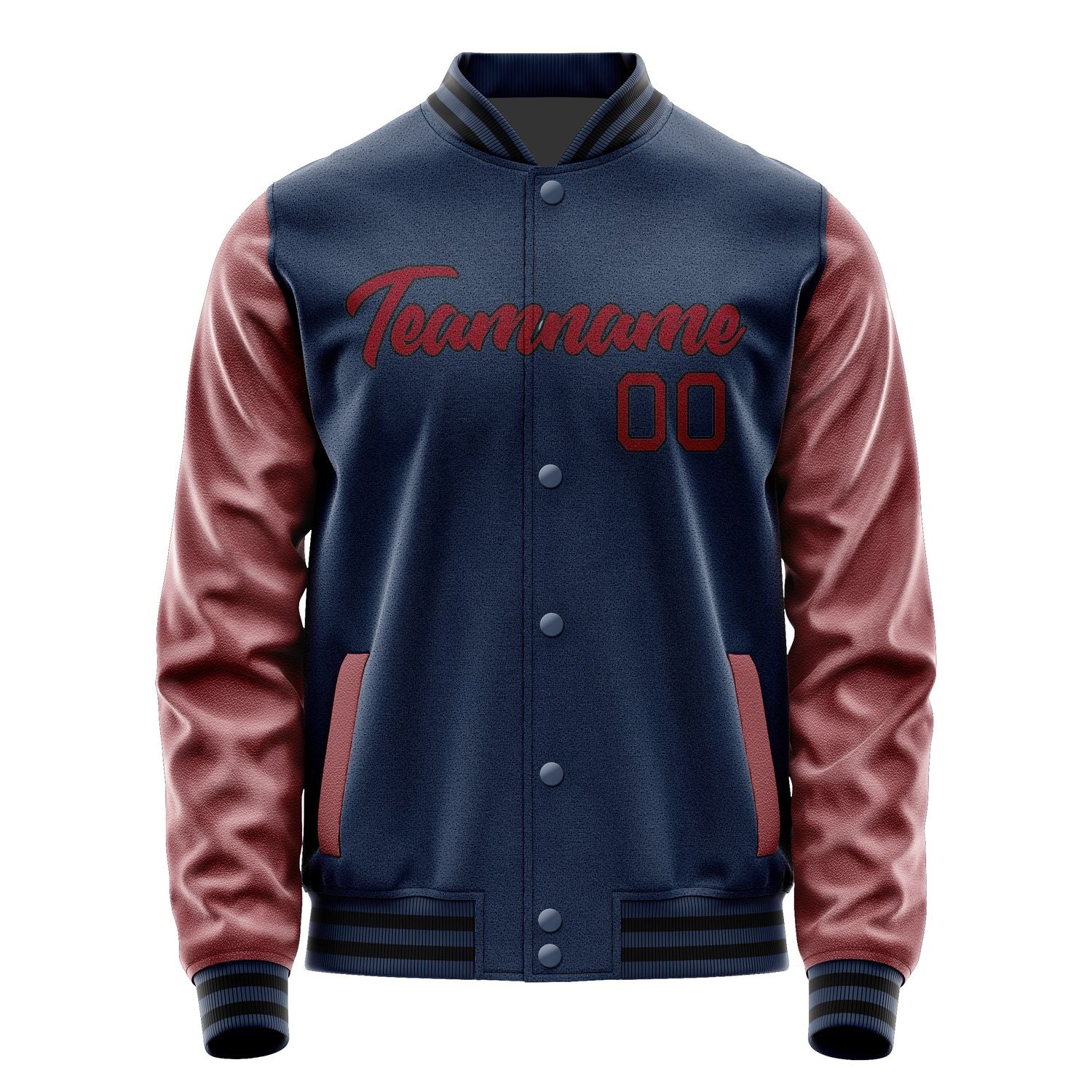 Maßgeschneidertes Marineblau Karmesinrot Jacke Ja1010151017B21715
