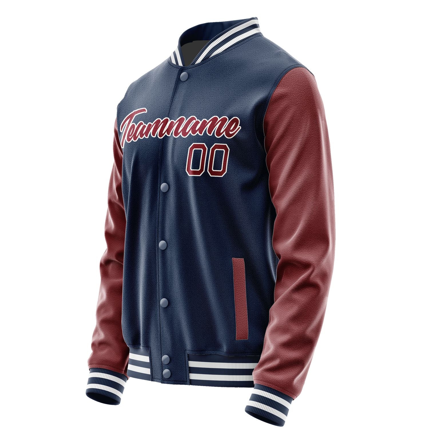 Maßgeschneidertes Marineblau Karmesinrot Jacke Ja1010151018B21815
