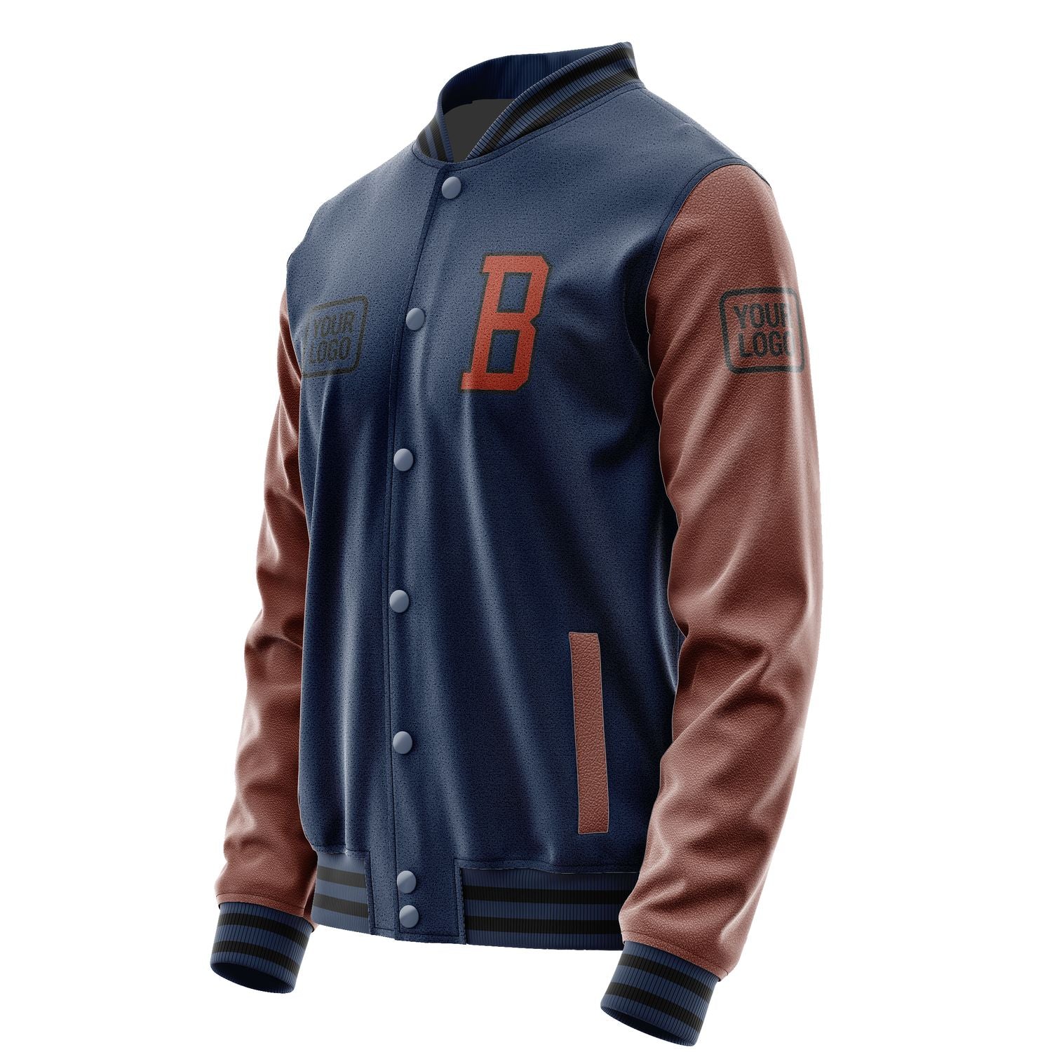 Maßgeschneidertes Marineblau Korallenrot Jacke JA101016101717161617