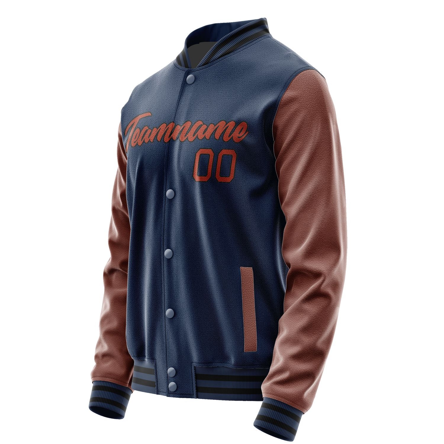 Maßgeschneidertes Marineblau Korallenrot Jacke Ja1010161017B21716