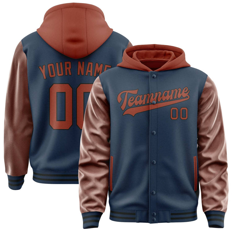 Maßgeschneidertes Marineblau Korallenrot Jacke JA101016101717161617