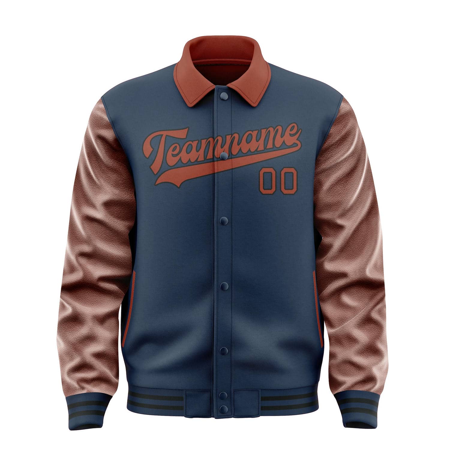 Maßgeschneidertes Marineblau Korallenrot Jacke