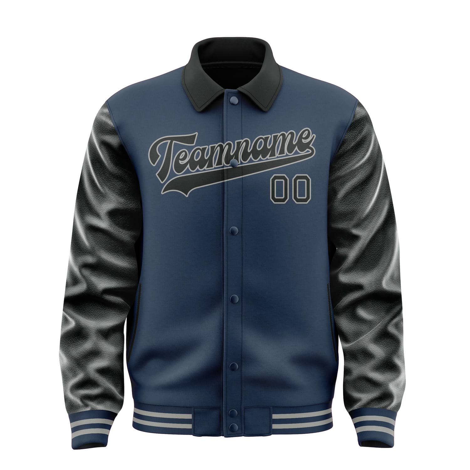 Maßgeschneidertes Marineblau Schwarz Jacke