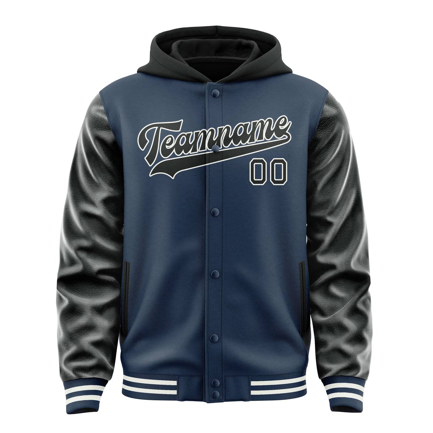 Maßgeschneidertes Marineblau Schwarz Jacke