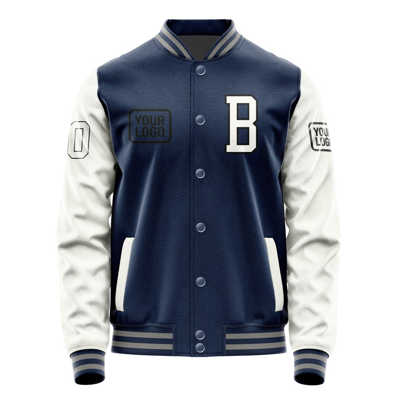 Maßgeschneidertes Marineblau Weiß Jacke JA101018100417181817