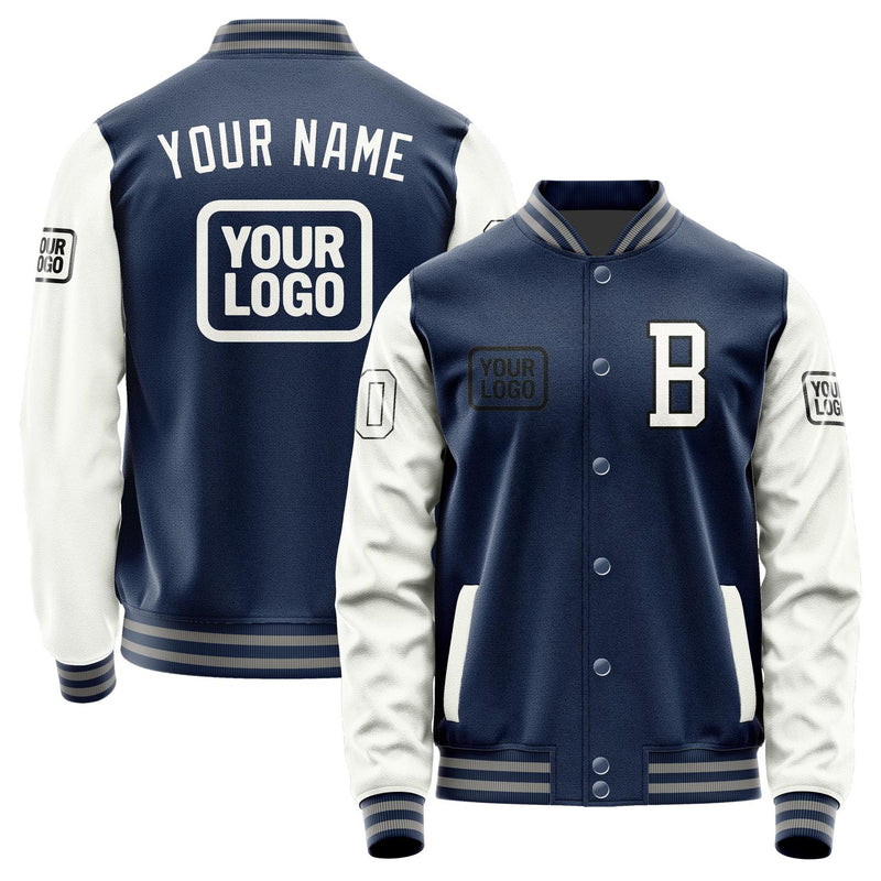 Maßgeschneidertes Marineblau Weiß Jacke JA101018100417181817