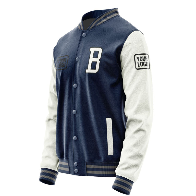 Maßgeschneidertes Marineblau Weiß Jacke JA101018100417181817