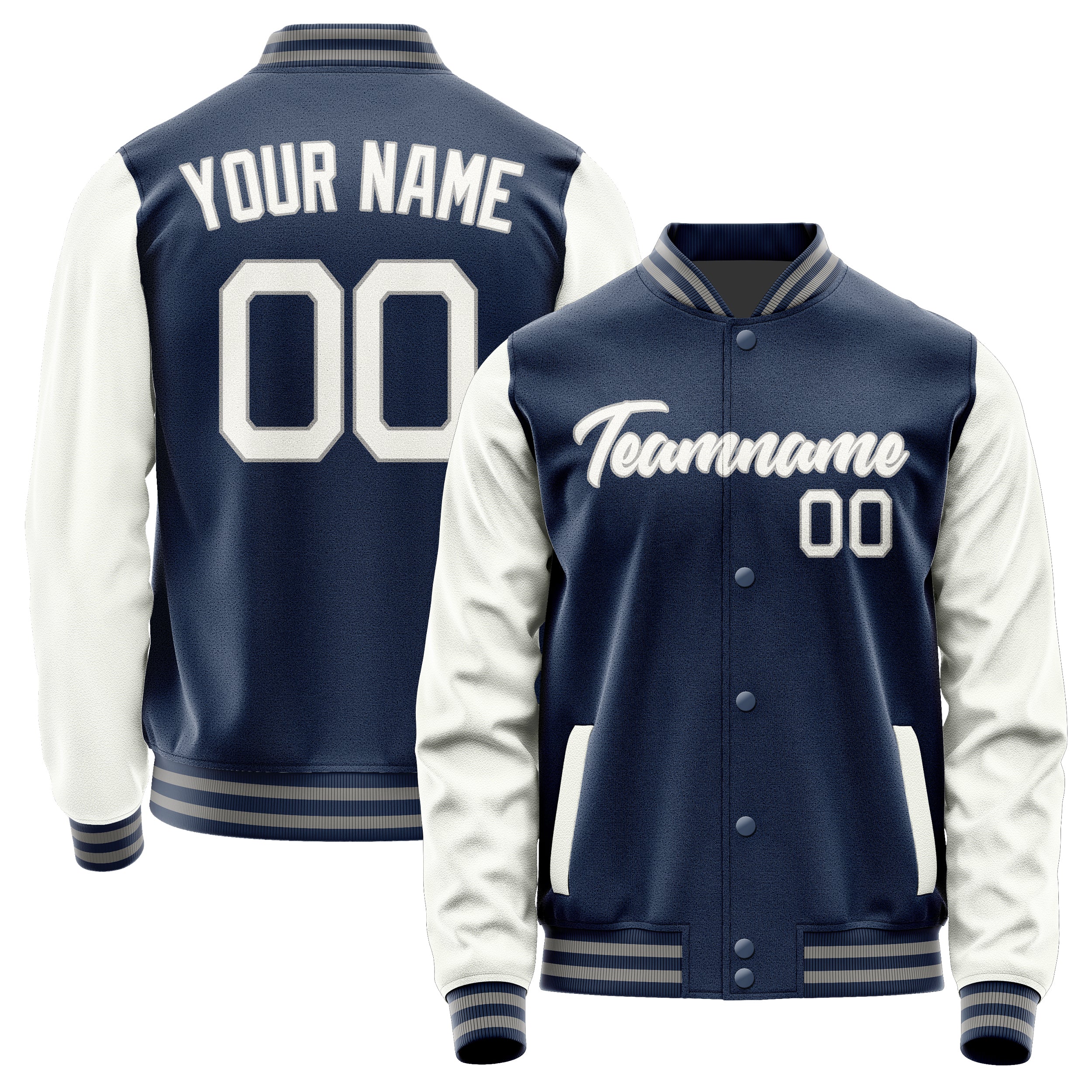 Maßgeschneidertes Marineblau Weiß Jacke Ja1010181004B20418