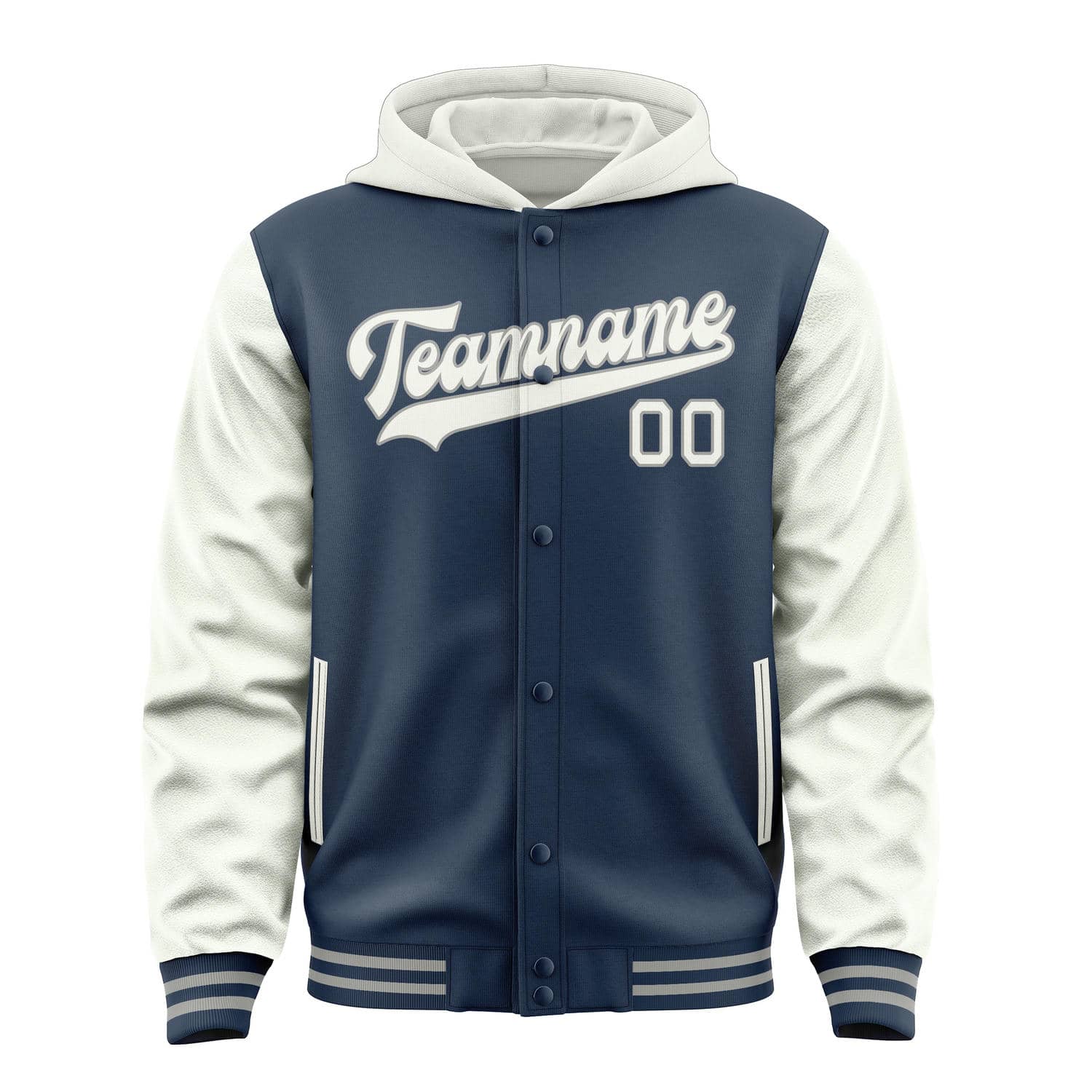 Maßgeschneidertes Marineblau Weiß Jacke