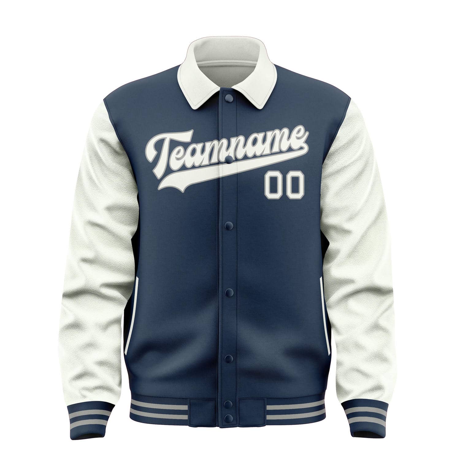 Maßgeschneidertes Marineblau Weiß Jacke