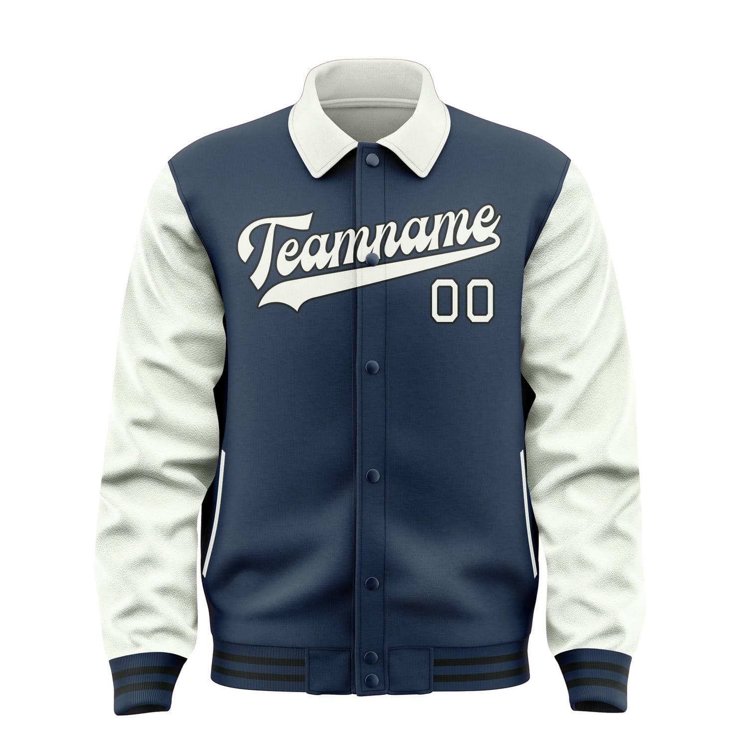 Maßgeschneidertes Marineblau Weiß Jacke