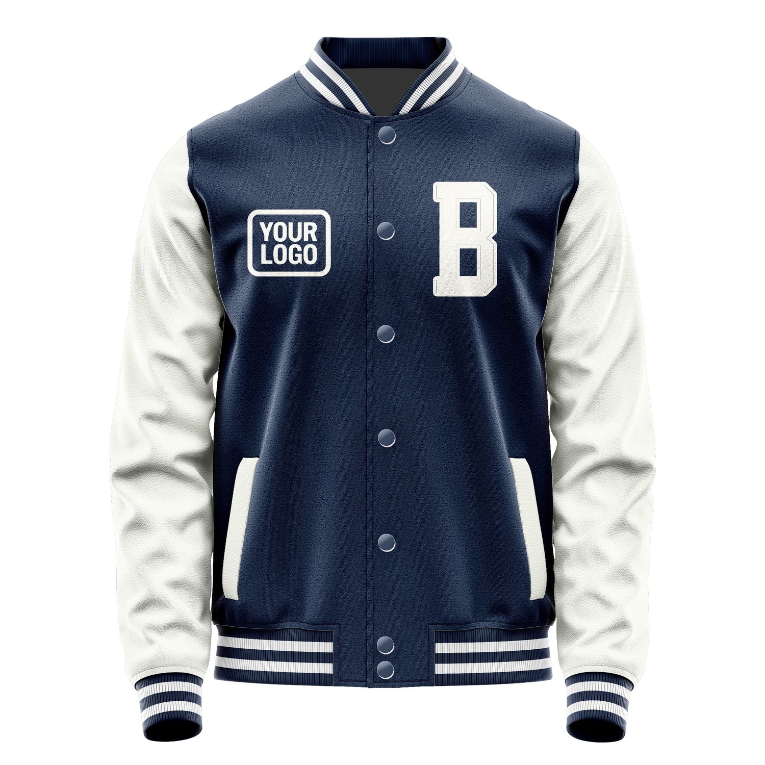 Maßgeschneidertes Marineblau Weiß Jacke JA101018101818181818