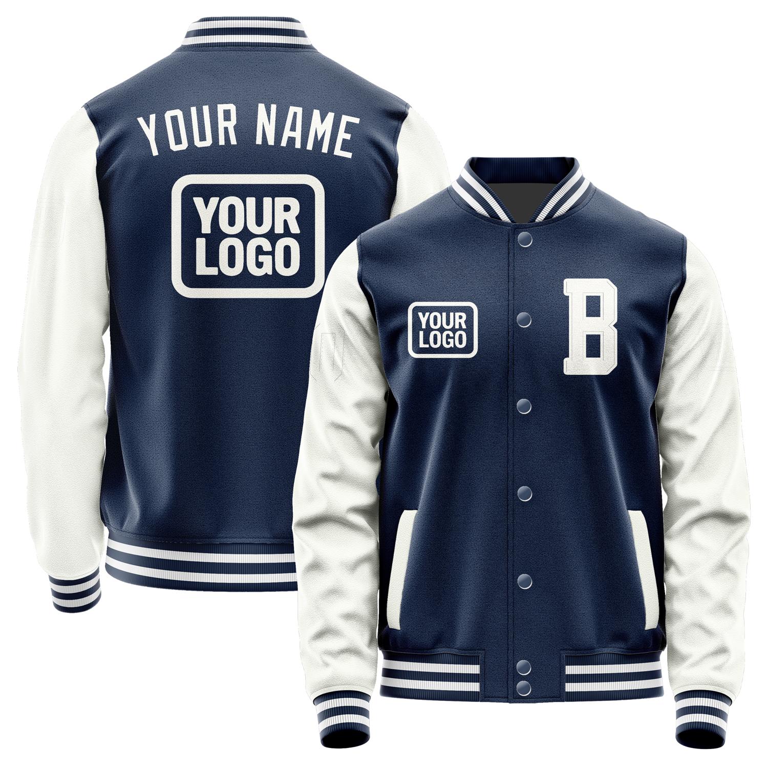 Maßgeschneidertes Marineblau Weiß Jacke JA101018101818181818
