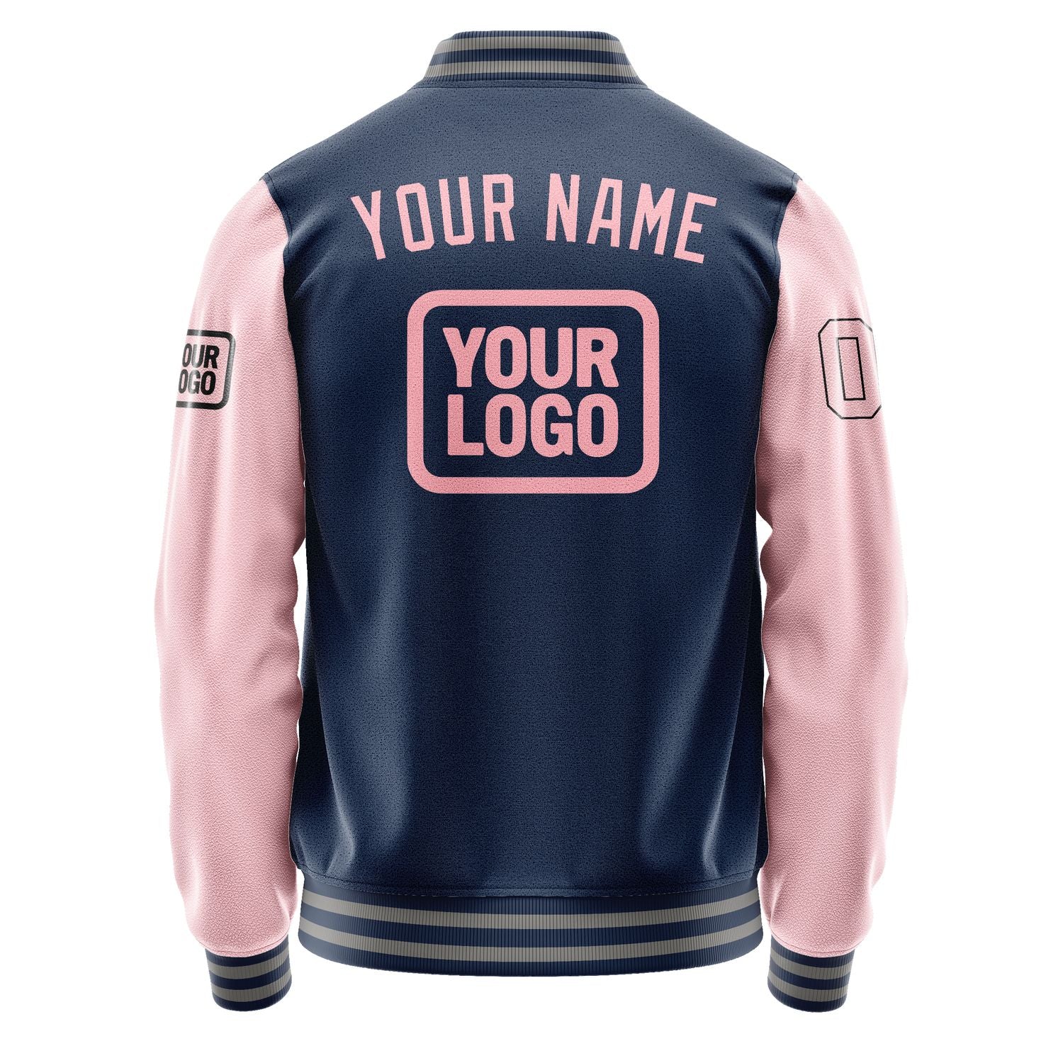 Maßgeschneidertes Marineblau Rosa Jacke JA101021100417212117