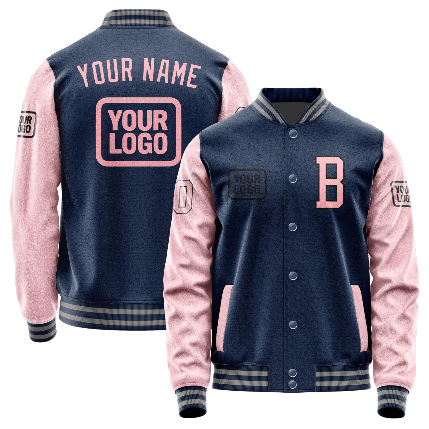 Maßgeschneidertes Marineblau Rosa Jacke JA101021100417212117
