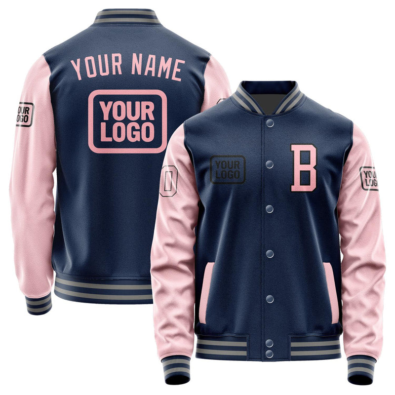 Maßgeschneidertes Marineblau Rosa Jacke JA101021100417212117
