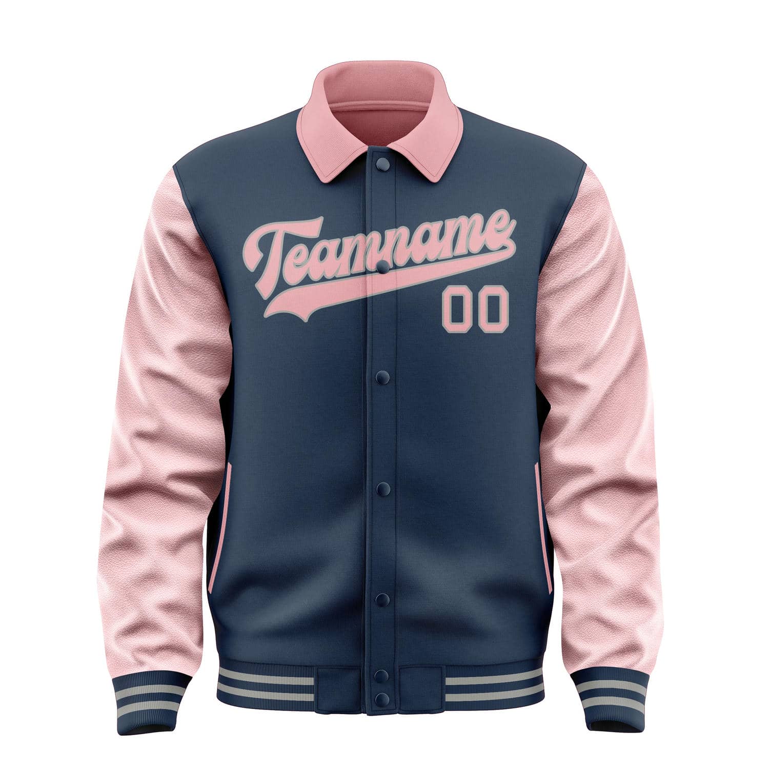 Maßgeschneidertes Marineblau Rosa Jacke