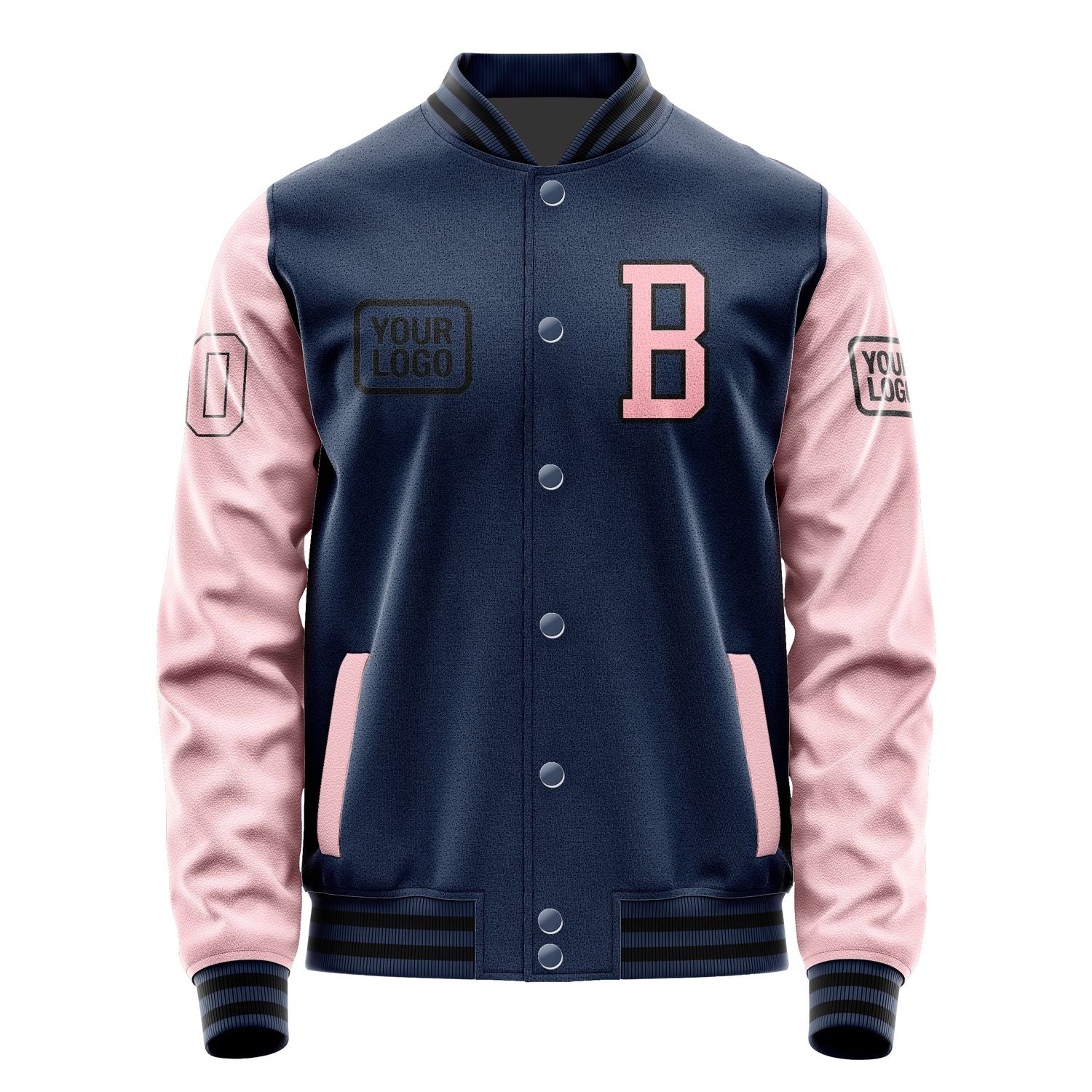 Maßgeschneidertes Marineblau Rosa Jacke JA101021101717212117