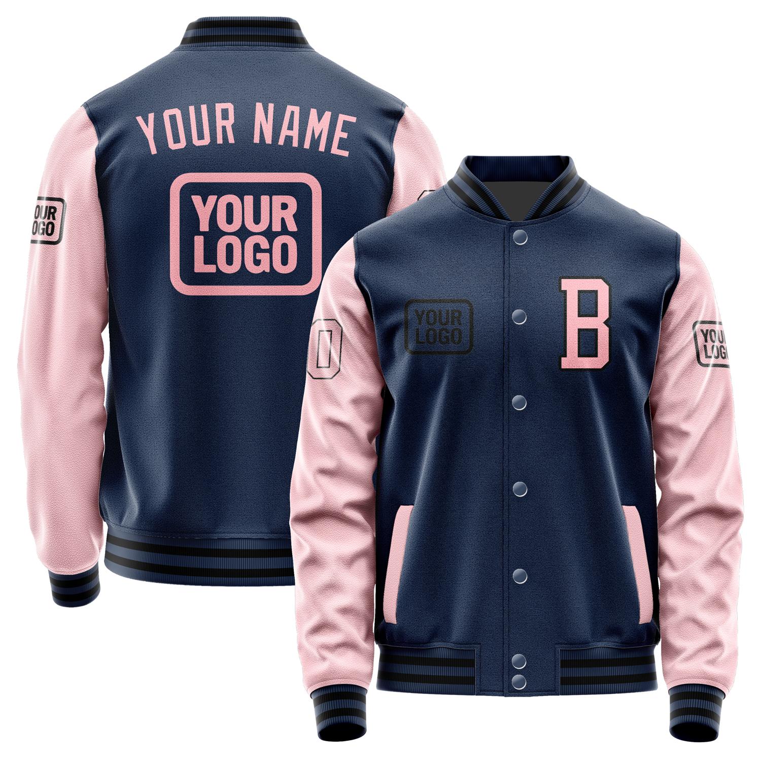 Maßgeschneidertes Marineblau Rosa Jacke JA101021101717212117
