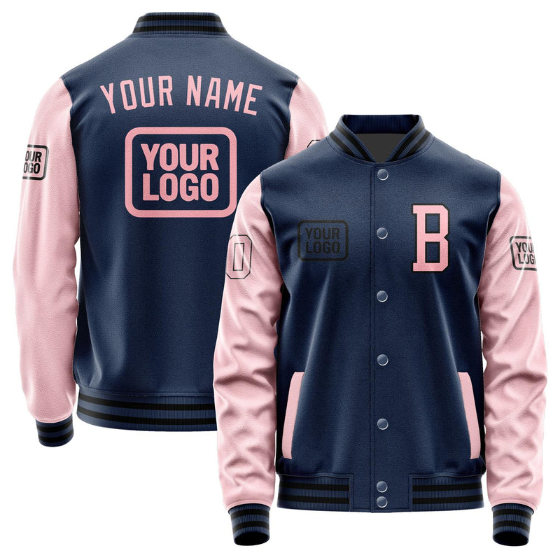 Maßgeschneidertes Marineblau Rosa Jacke JA101021101717212117
