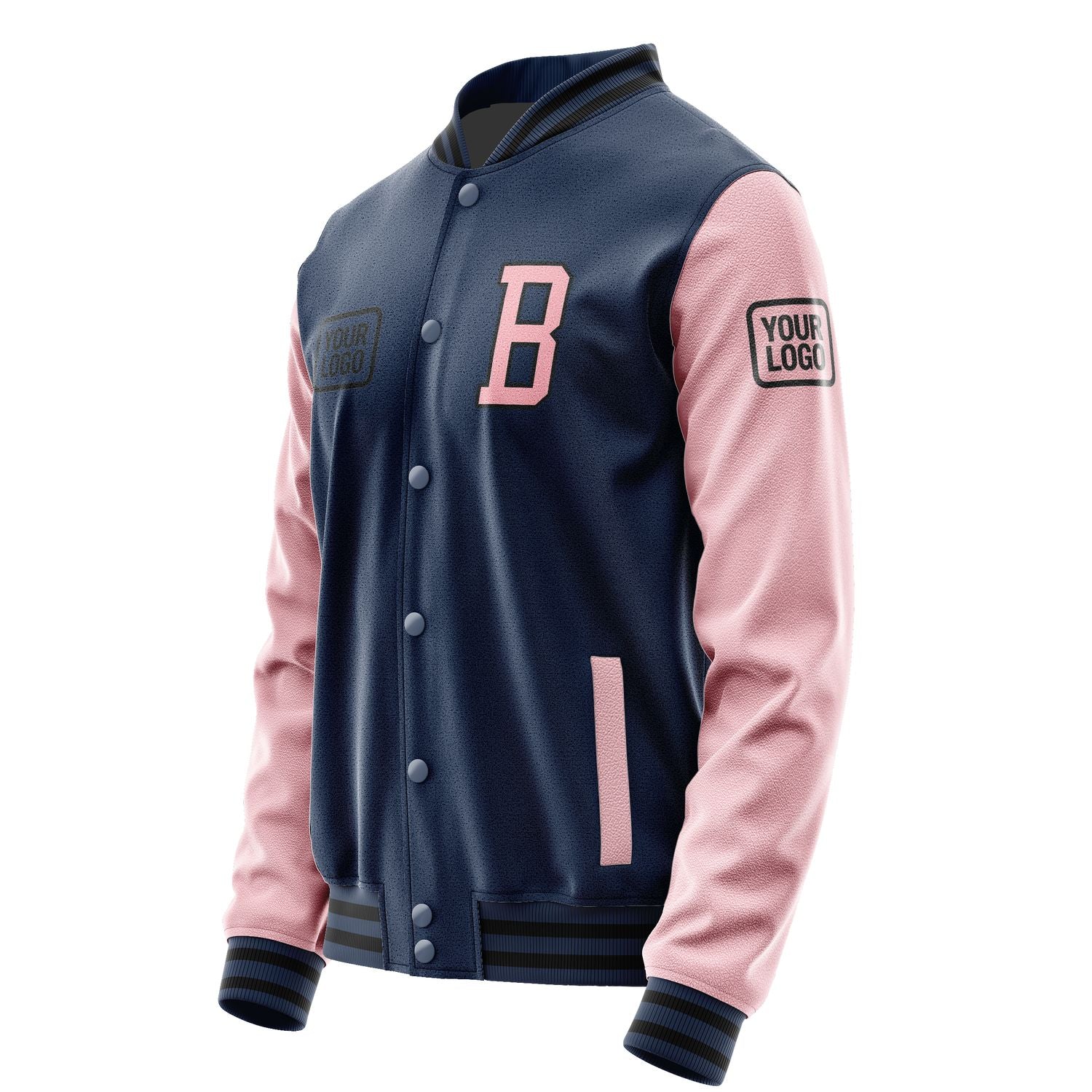 Maßgeschneidertes Marineblau Rosa Jacke JA101021101717212117
