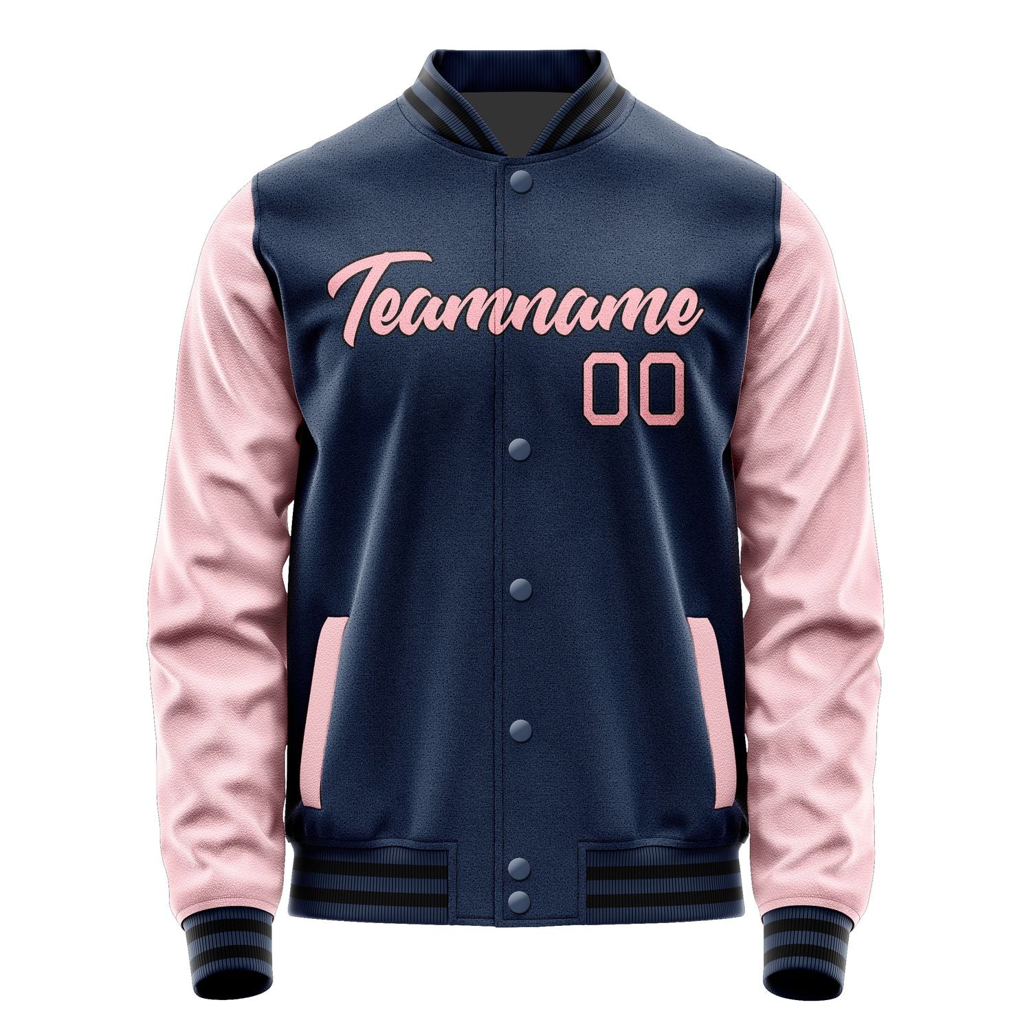 Maßgeschneidertes Marineblau Rosa Jacke Ja1010211017B21721