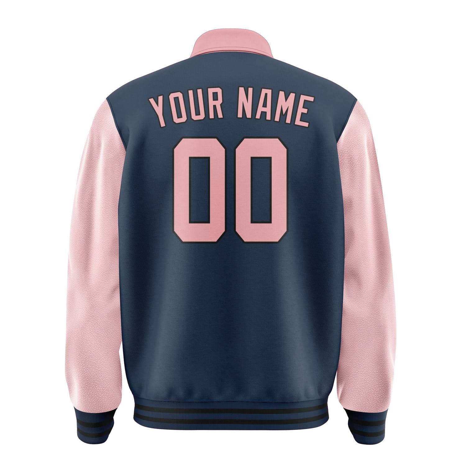 Maßgeschneidertes Marineblau Rosa Jacke