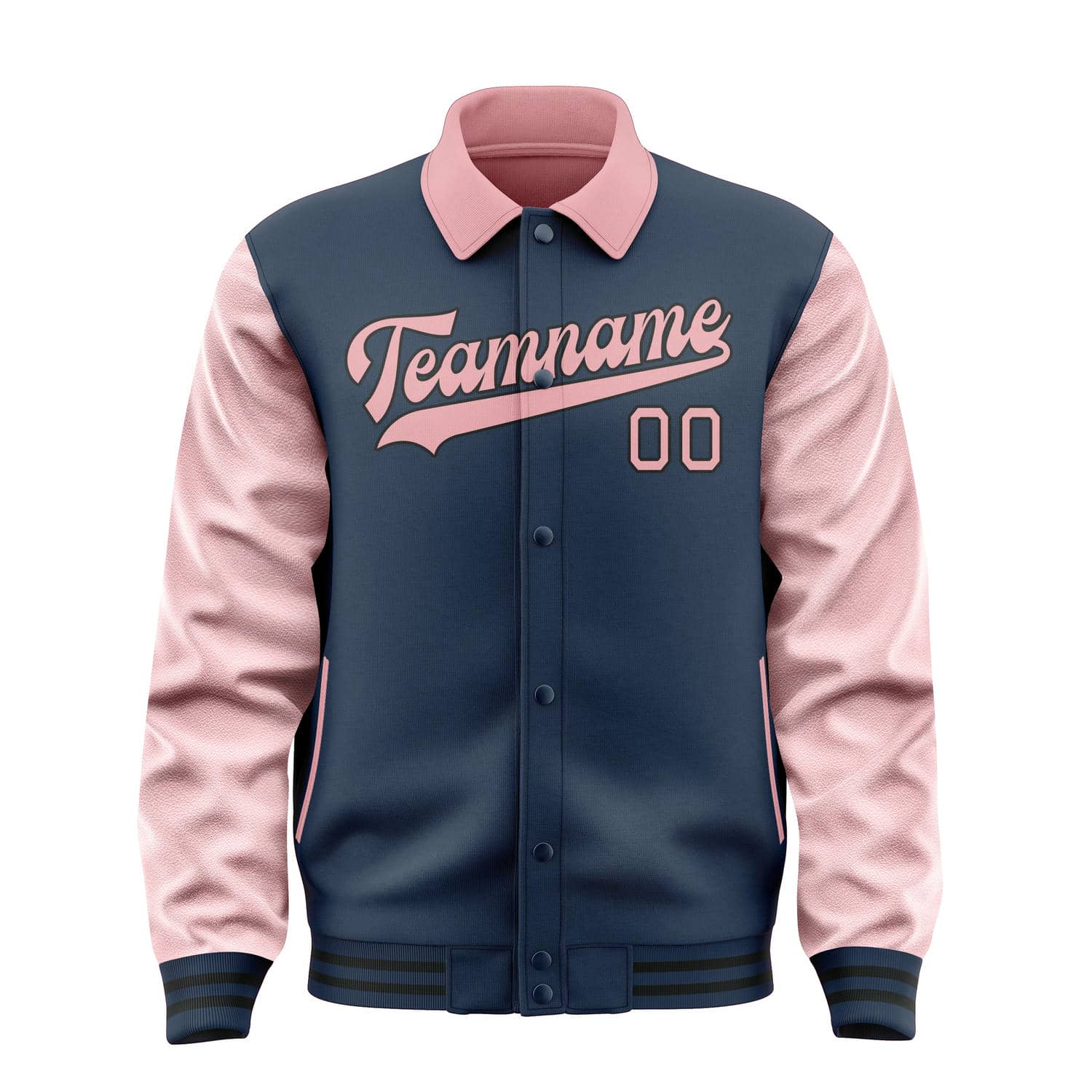 Maßgeschneidertes Marineblau Rosa Jacke
