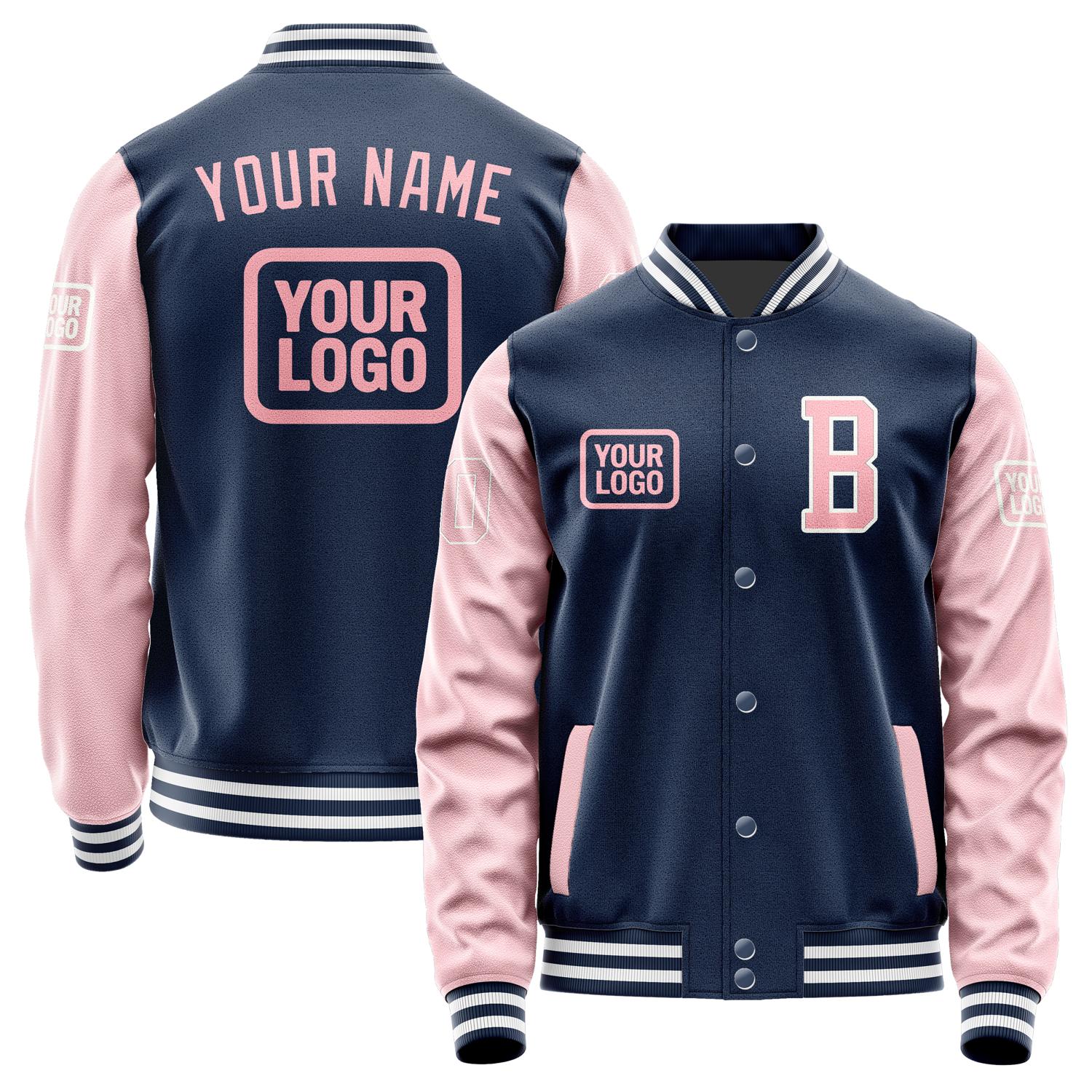 Maßgeschneidertes Marineblau Rosa Jacke JA101021101818212118