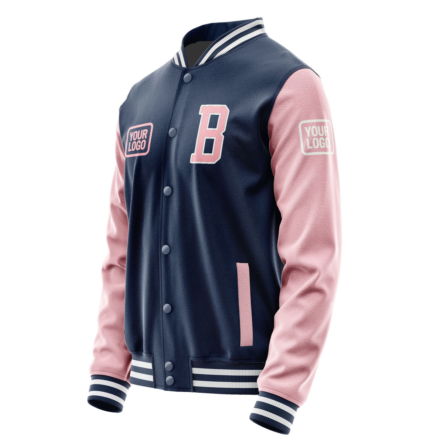 Maßgeschneidertes Marineblau Rosa Jacke JA101021101818212118