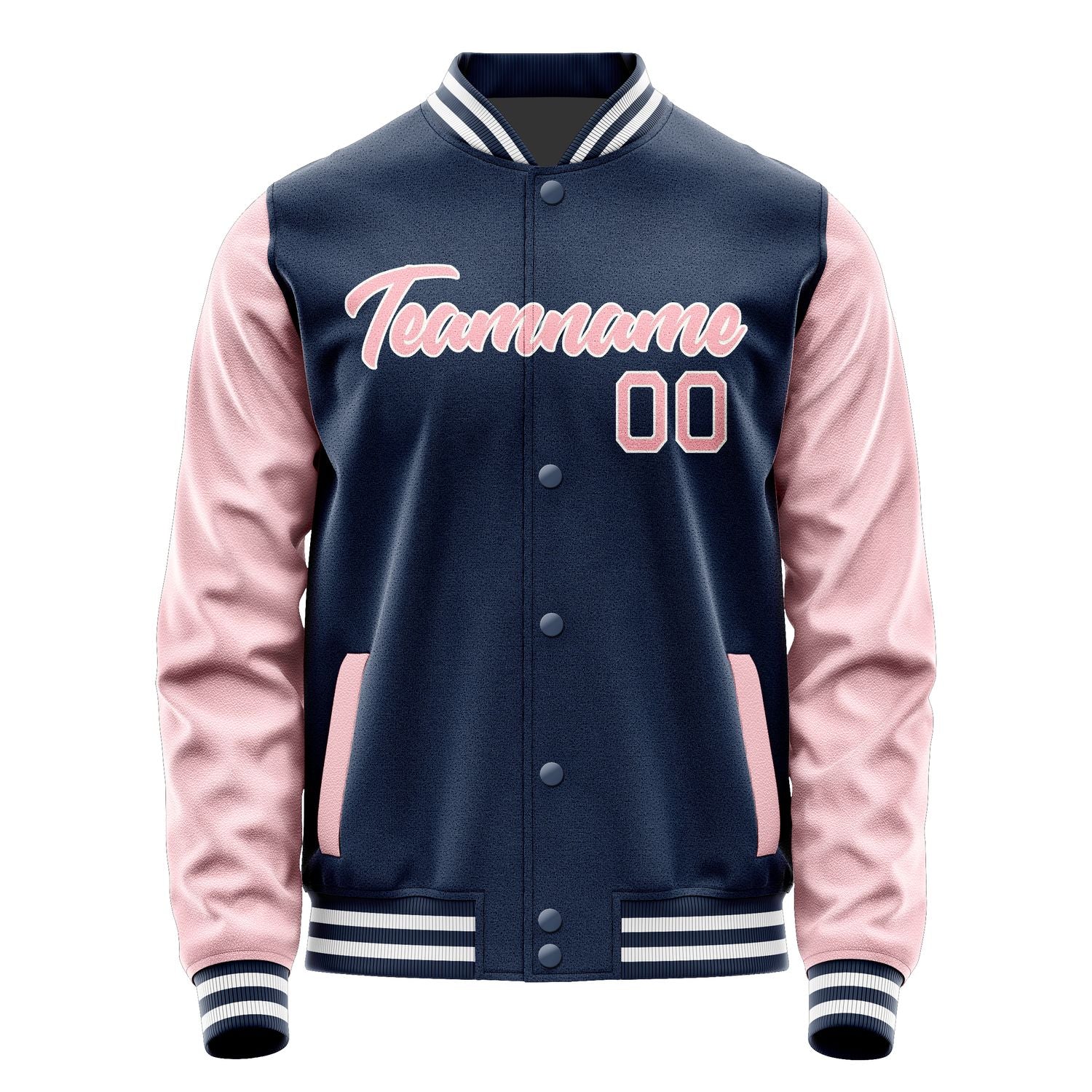 Maßgeschneidertes Marineblau Rosa Jacke Ja1010211018B21821