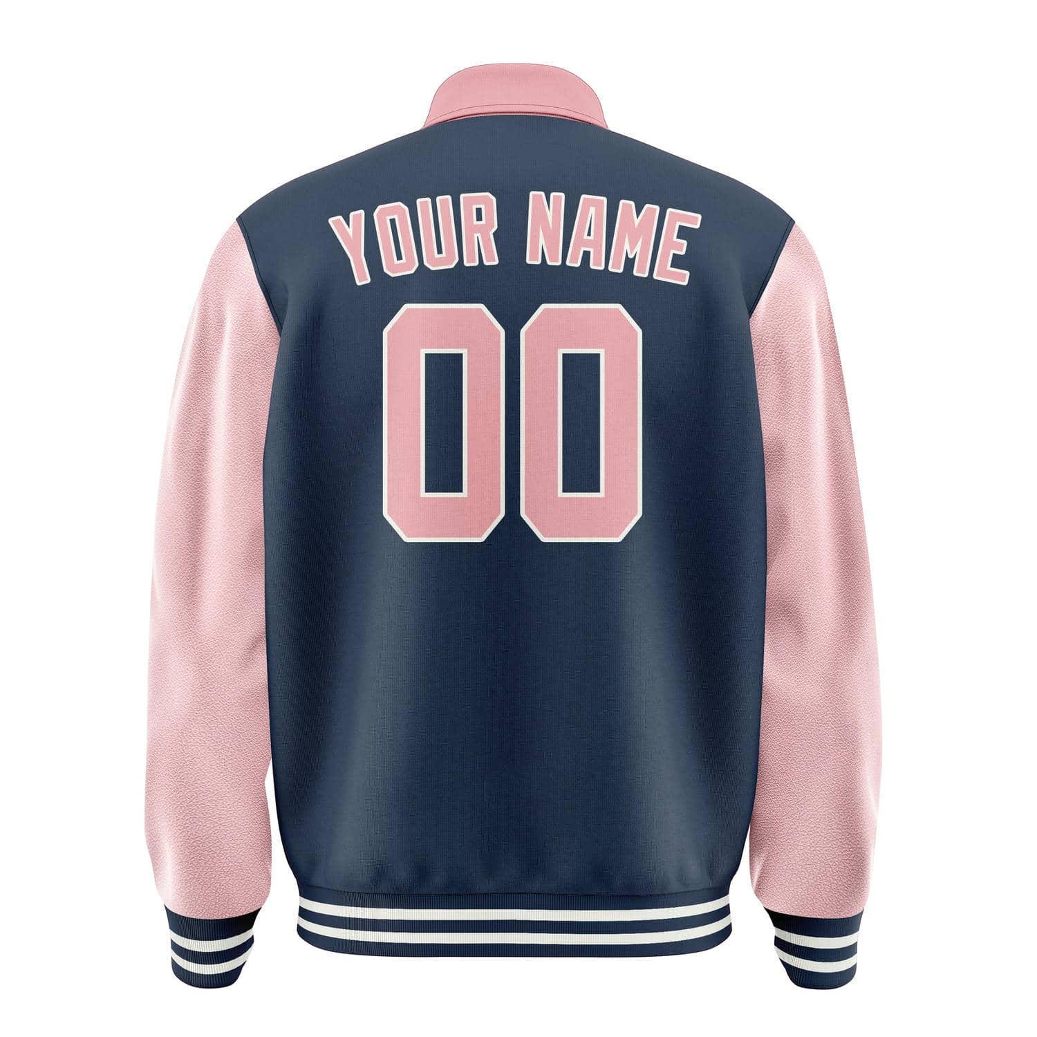 Maßgeschneidertes Marineblau Rosa Jacke