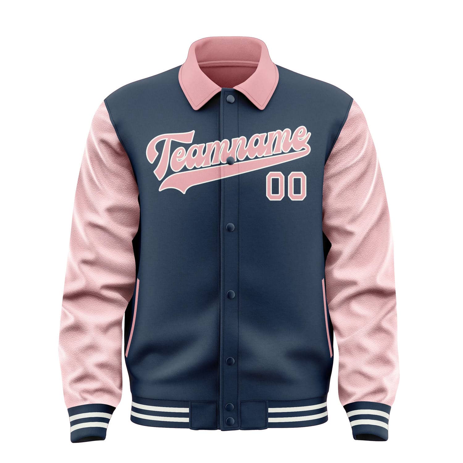 Maßgeschneidertes Marineblau Rosa Jacke