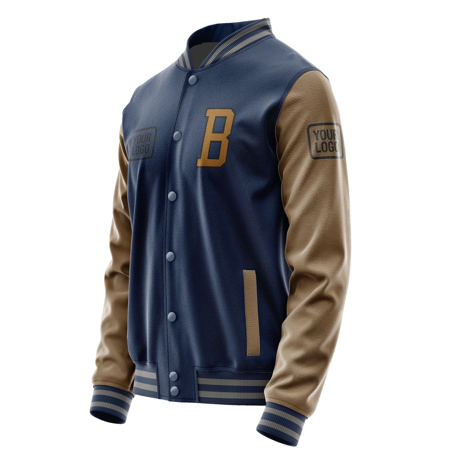 Maßgeschneidertes Marineblau Khaki Jacke JA101022100417222217